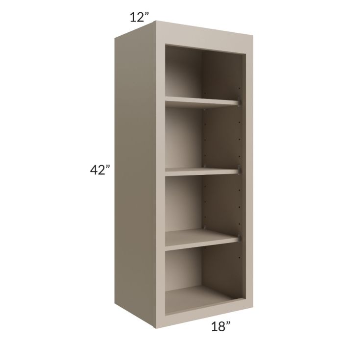 Tuscan Oyster 18x42 Wall Open Shelf Cabinet