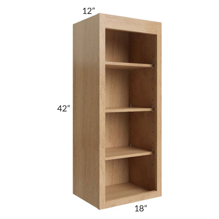 Tuscan Timber 18x42 Wall Open Shelf Cabinet