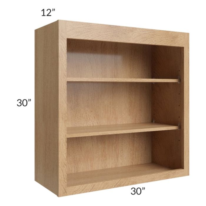 Tuscan Timber 30x30 Wall Open Shelf Cabinet