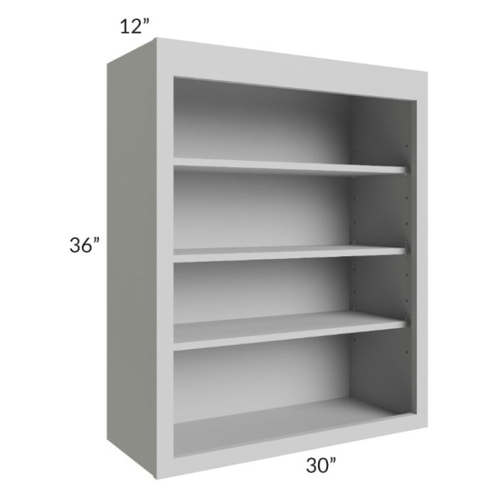 Tuscan Painted Grey 30x36 Wall Open Shelf Cabinet