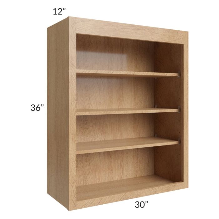 Tuscan Timber 30x36 Wall Open Shelf Cabinet