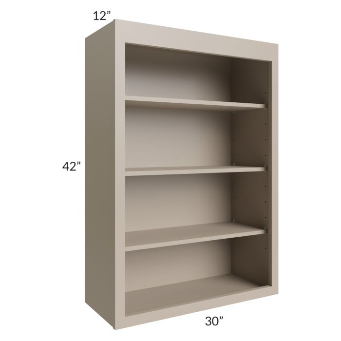 Tuscan Oyster 30x42 Wall Open Shelf Cabinet