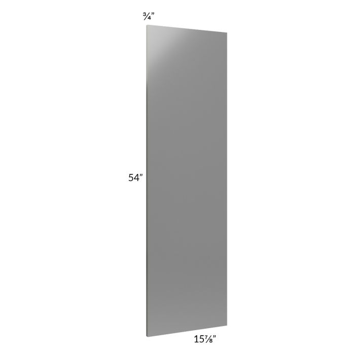Milan Grey Gloss Wainscot 54" Wall Panel (for 15" deep cabinets)