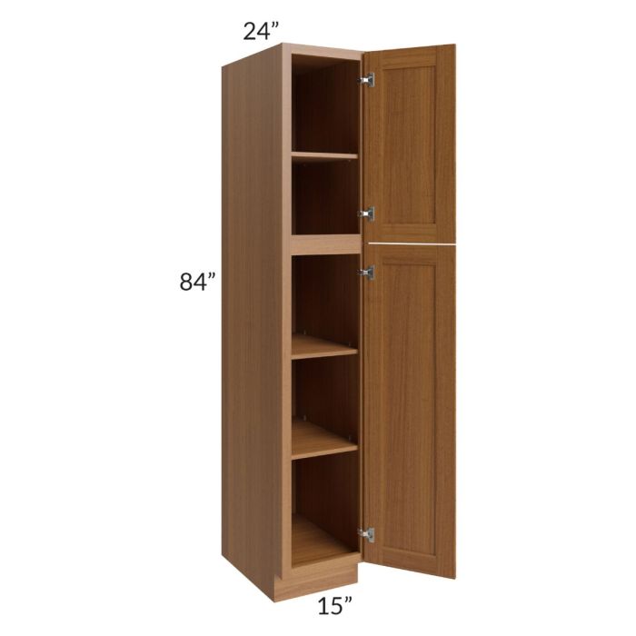 Artisan Walnut Shaker 15x84 Wall Pantry