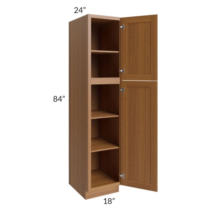 Artisan Walnut Shaker 18x84 Wall Pantry