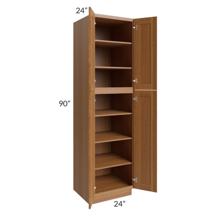 Artisan Walnut Shaker 24x90 Wall Pantry