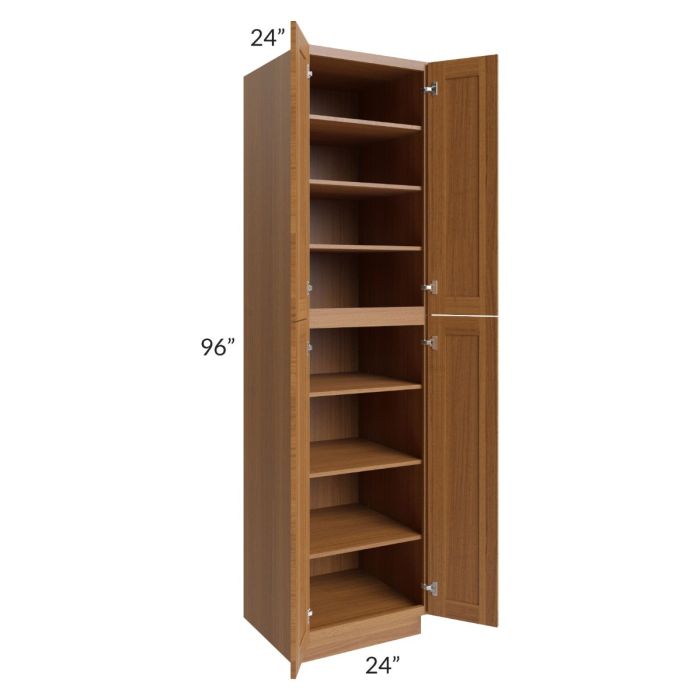Artisan Walnut Shaker 24x96 Wall Pantry