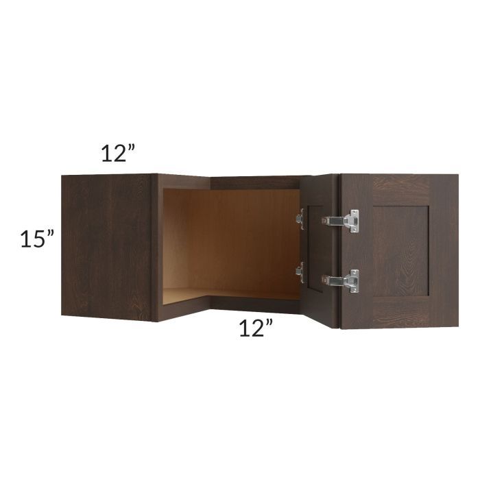 Tuscan Kona Brown 24x15 Square Corner Wall Cabinet
