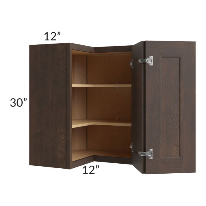 Tuscan Kona Brown 24x30 Square Corner Wall Cabinet