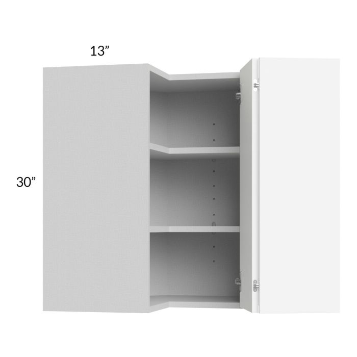 Milan White Matte 24x30 Square Corner Wall Cabinet