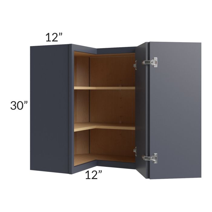 Vienna Indigo 24x30 Square Corner Wall Cabinet