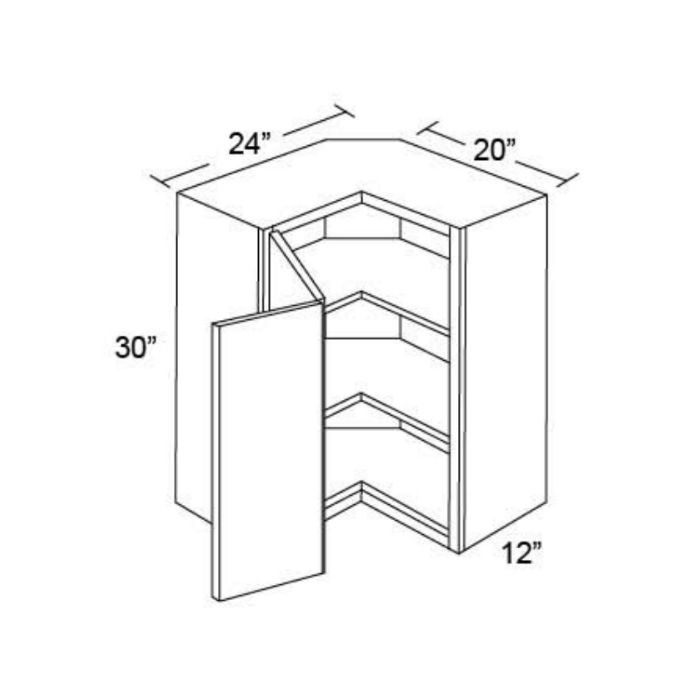 Tuscan Stone 24x30 Square Corner Wall Cabinet