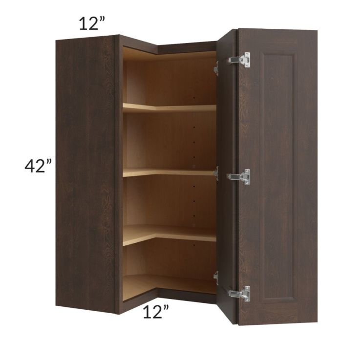 Tuscan Kona Brown 24x42 Square Corner Wall Cabinet
