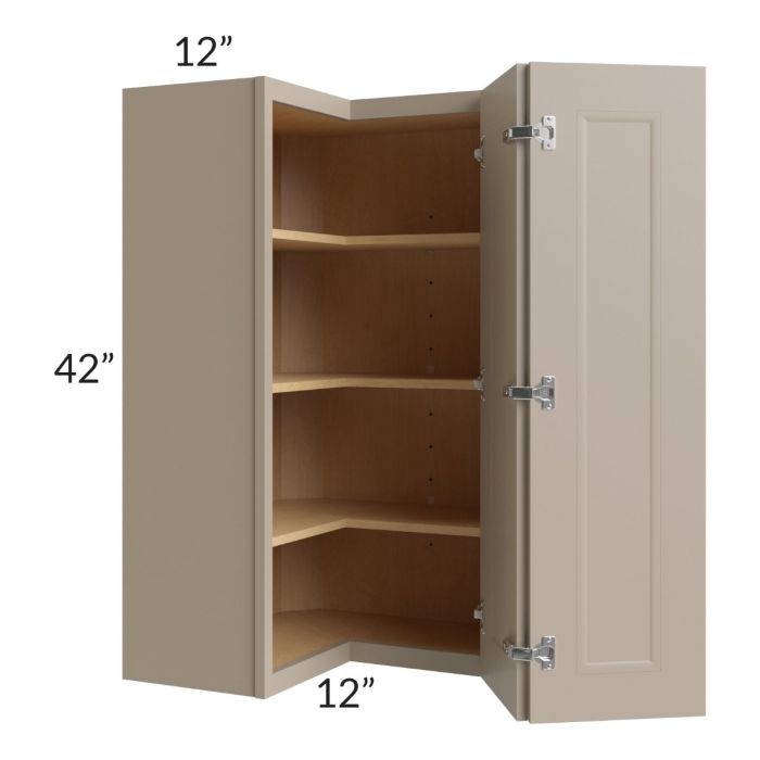 Tuscan Oyster 24x42 Square Corner Wall Cabinet