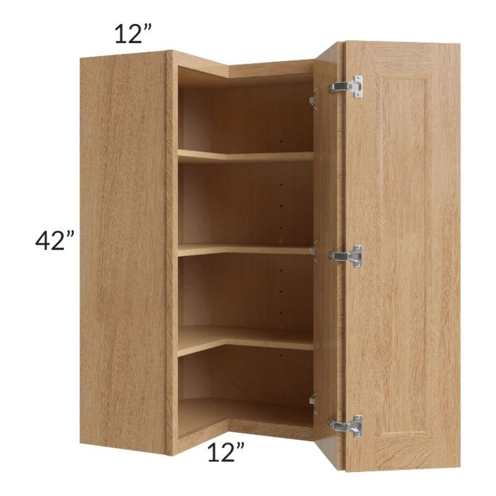 Tuscan Timber 24x42 Square Corner Wall Cabinet
