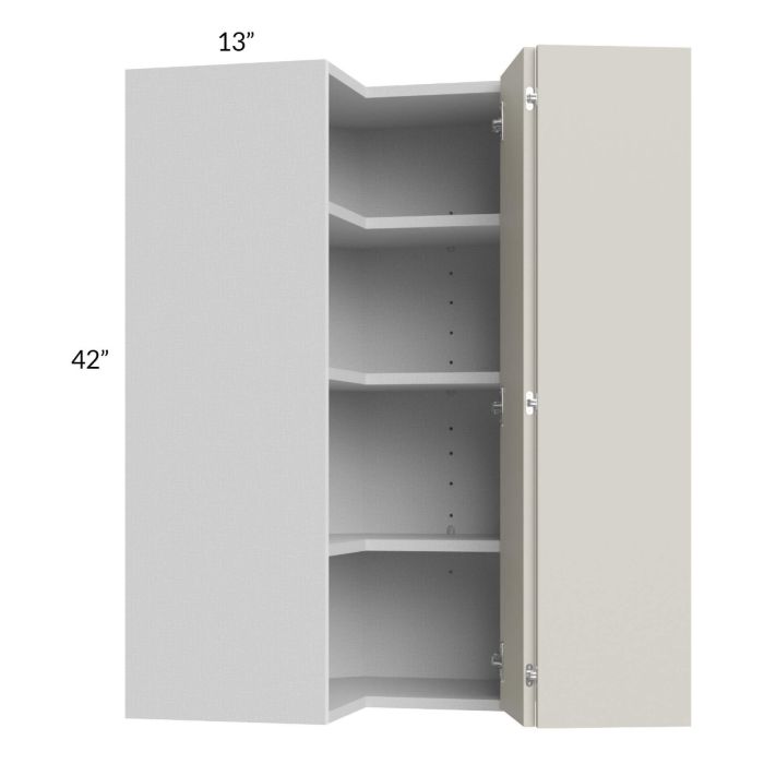 Milan Beige Matte 24x42 Square Corner Wall Cabinet