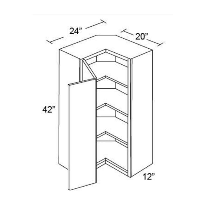 Tuscan Stone 24x42 Square Corner Wall Cabinet