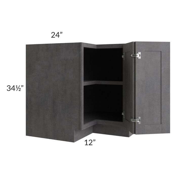 Stone Grey 36" Easy Reach Corner Base Cabinet