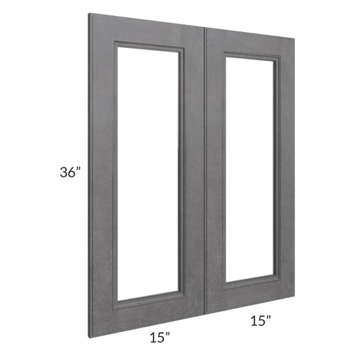 Stone Grey 30x36 Glass Door