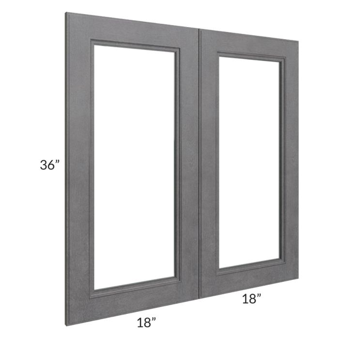 Stone Grey 36x36 Glass Door