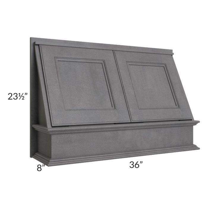 Stone Grey 36" Range Hood Front