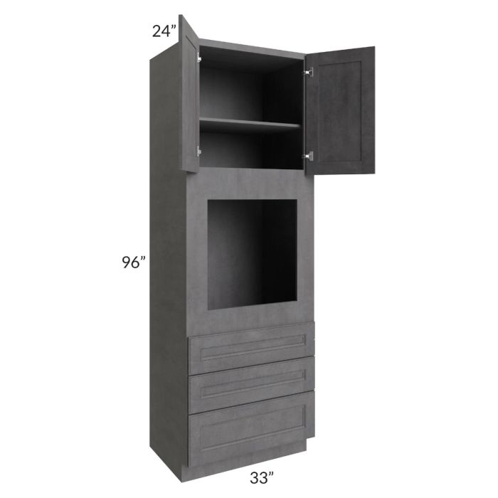 Stone Grey 33x96 Universal Oven Cabinet