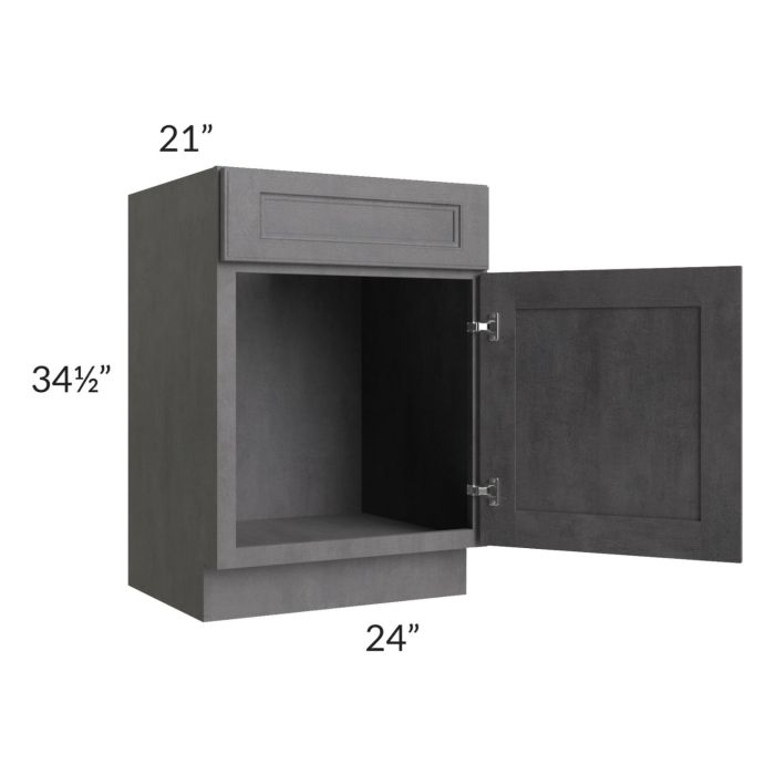 Stone Grey 24" Vanity Sink Base Cabinet