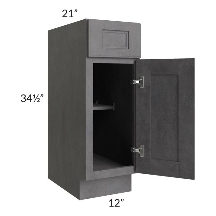 Stone Grey 12" Vanity Base Cabinet