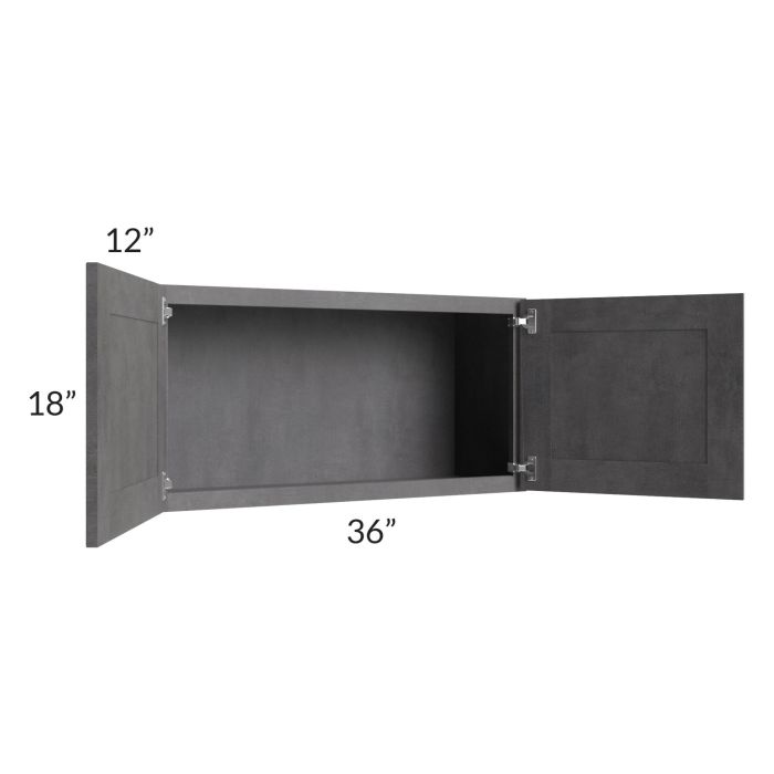Stone Grey 36x18 Wall Cabinet