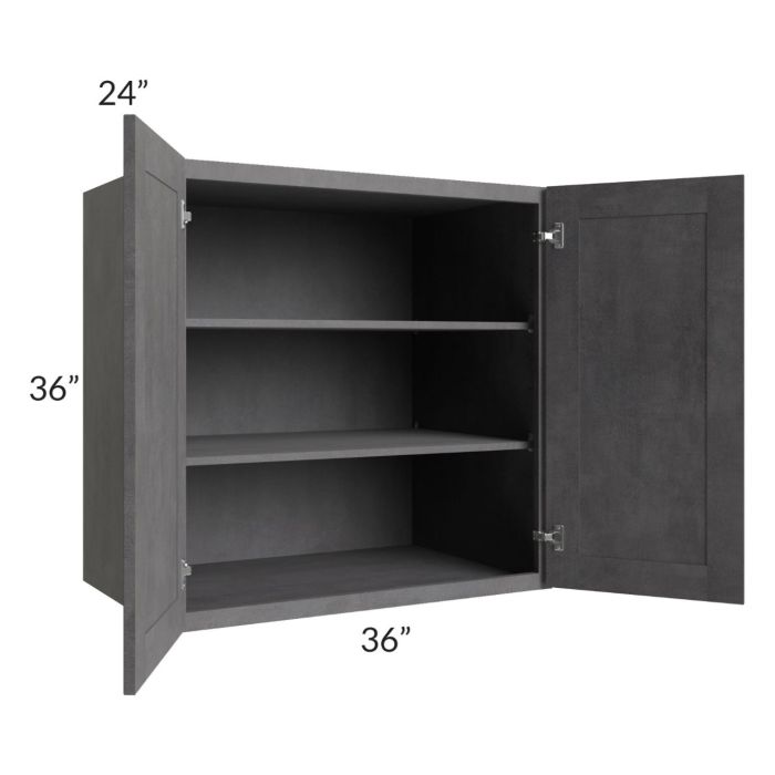 Stone Grey 36x36x24 Split Pantry Wall Cabinet