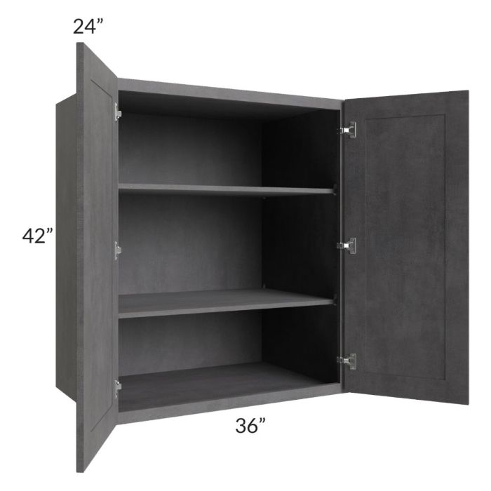 Stone Grey 36x42x24 Split Pantry Wall Cabinet