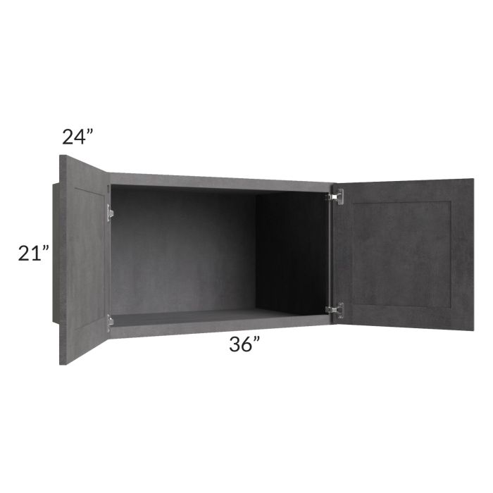 Stone Grey 36x21x24 Refrigerator Wall Cabinet