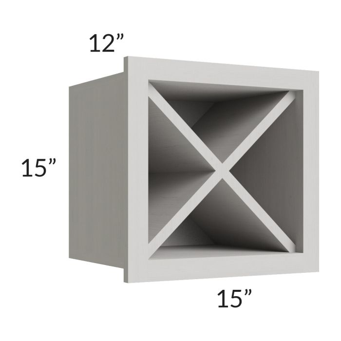 Midtown Light Grey Shaker 15x15 Wine Rack Cabinet
