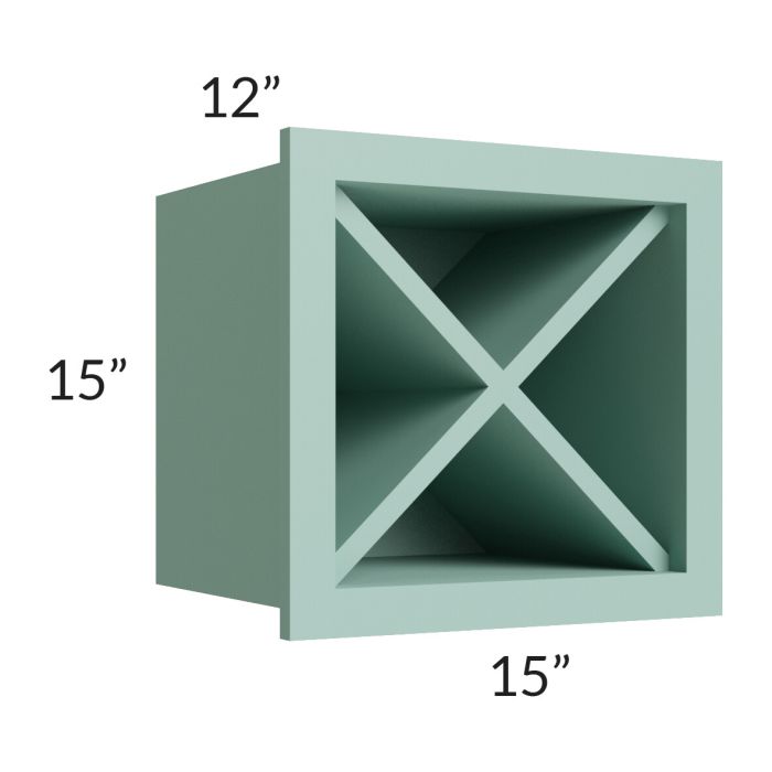 Midtown Sage Green Shaker 15x15 Wine Rack Cabinet