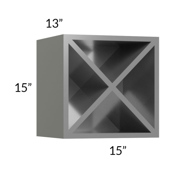 Milan Grey Gloss 15x15 Wine Rack Cabinet