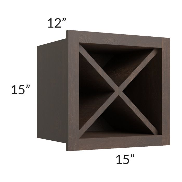 Vienna Kona Brown 15x15 Wine Rack Cabinet