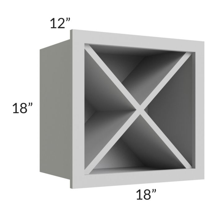 Tuscan Painted Grey 18x18 Wine Rack Cabinet