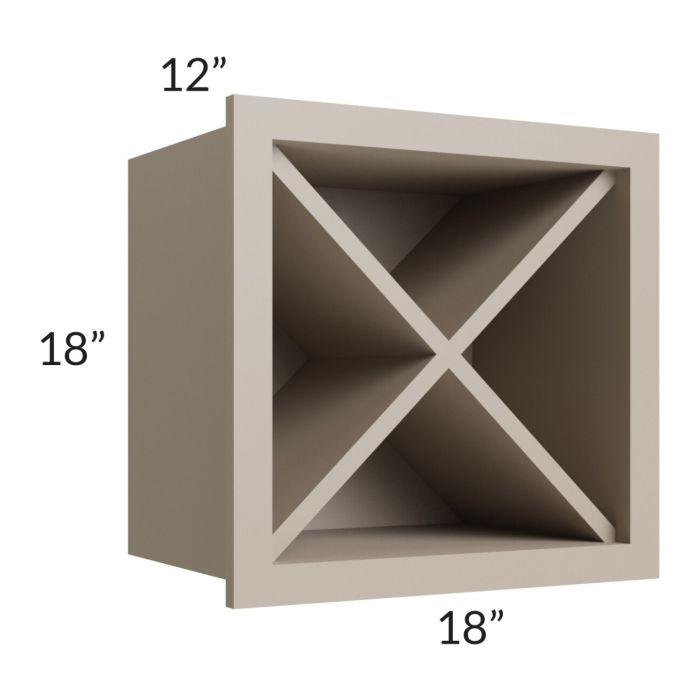 Tuscan Oyster 18x18 Wine Rack Cabinet