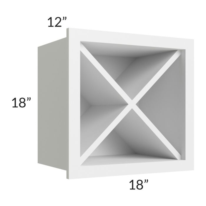 Midtown White Shaker 18x18 Wine Rack Cabinet