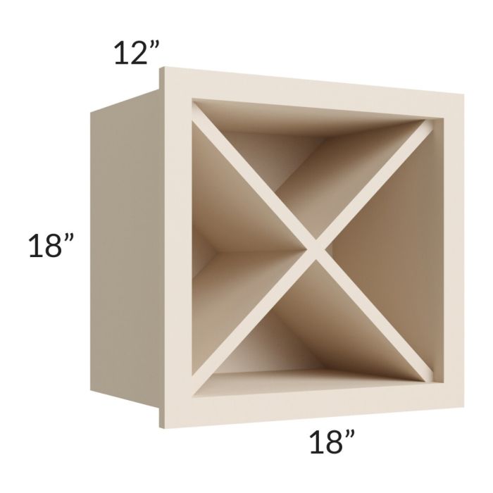 Midtown Cream Shaker 18x18 Wine Rack Cabinet