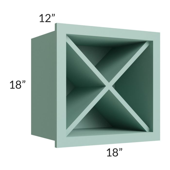 Midtown Sage Green Shaker 18x18 Wine Rack Cabinet