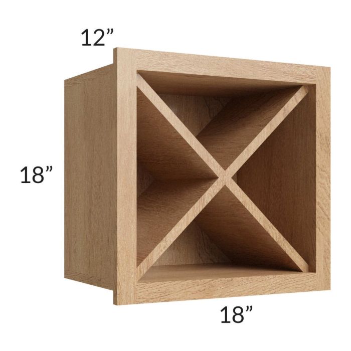 Midtown Timber Shaker 18x18 Wine Rack Cabinet