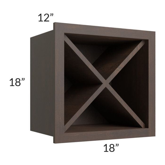 Vienna Kona Brown 18x18 Wine Rack Cabinet