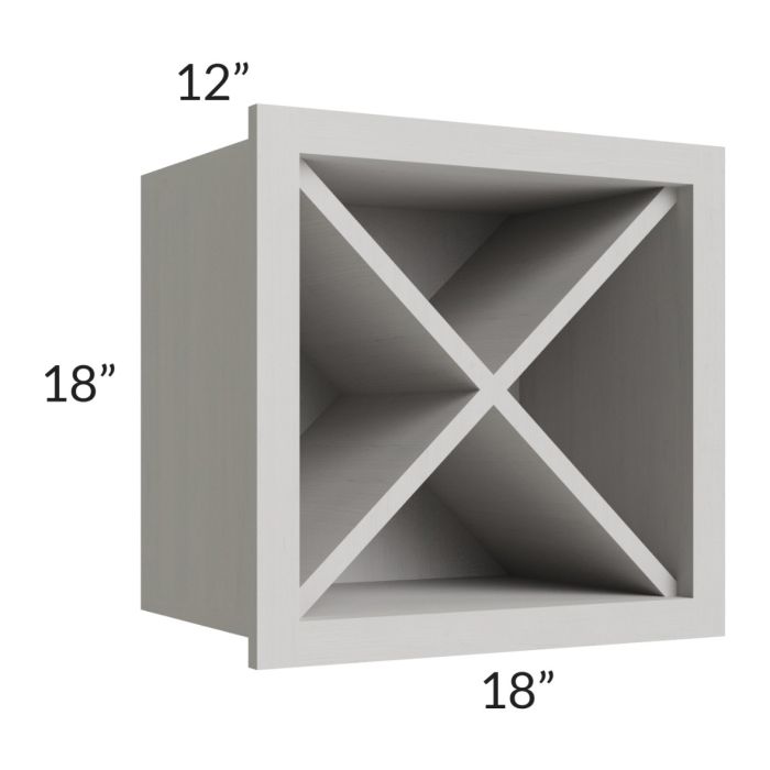 Salem Light Grey 18x18 Wine Rack Cabinet