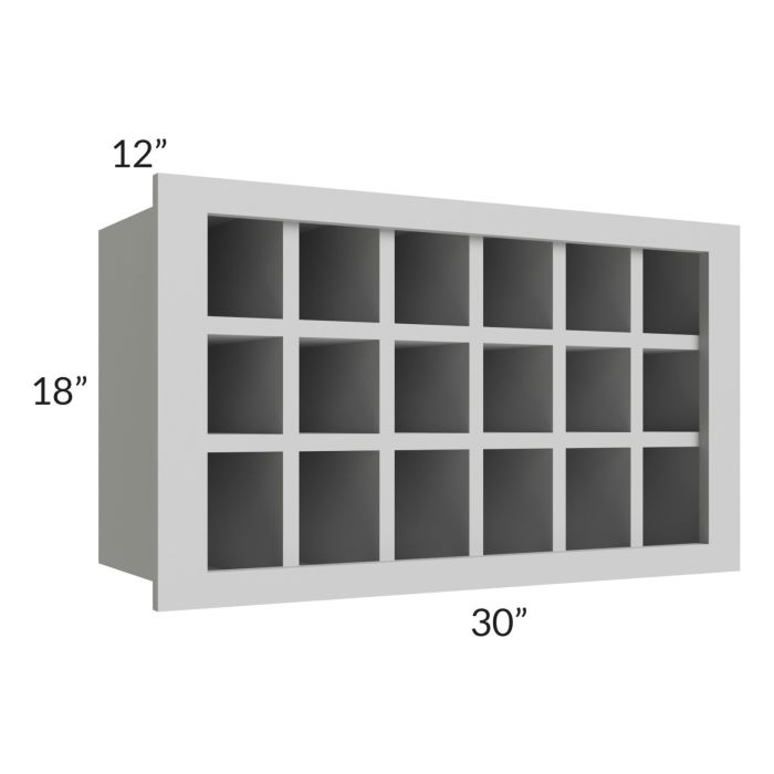 Tuscan Painted Grey 30x18 Wine Rack Cabinet