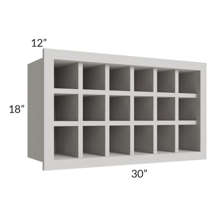 Midtown Light Grey Shaker 30x18 Wine Rack Cabinet