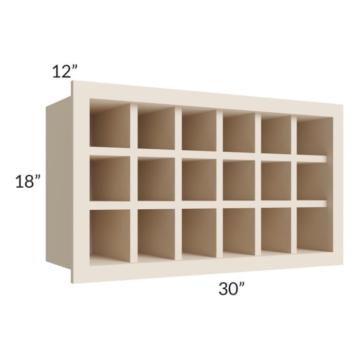 Midtown Cream Shaker 30x18 Wine Rack Cabinet