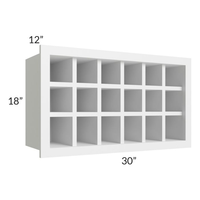 Salem White 30x18 Wine Rack Cabinet