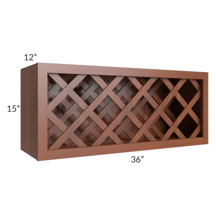 Phoenix Caramel Glaze 36x15 Wine Rack Cabinet