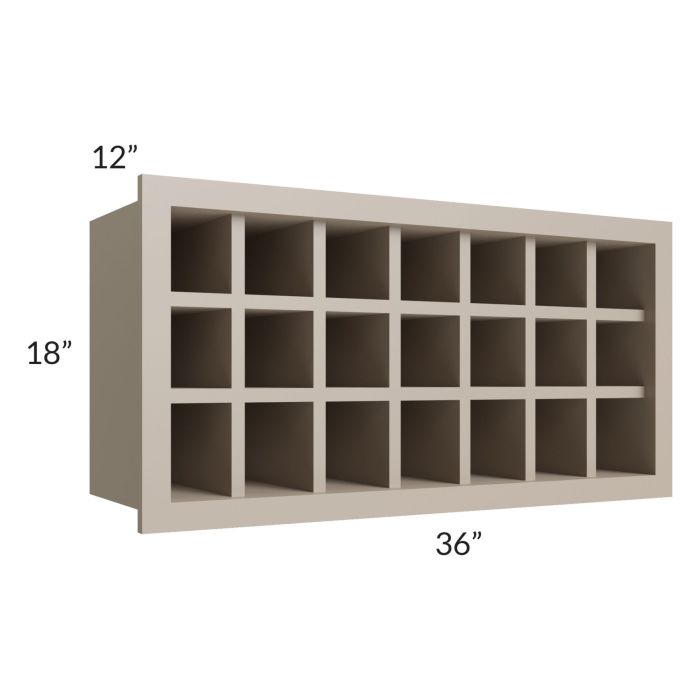 Tuscan Oyster 36x18 Wine Rack Cabinet